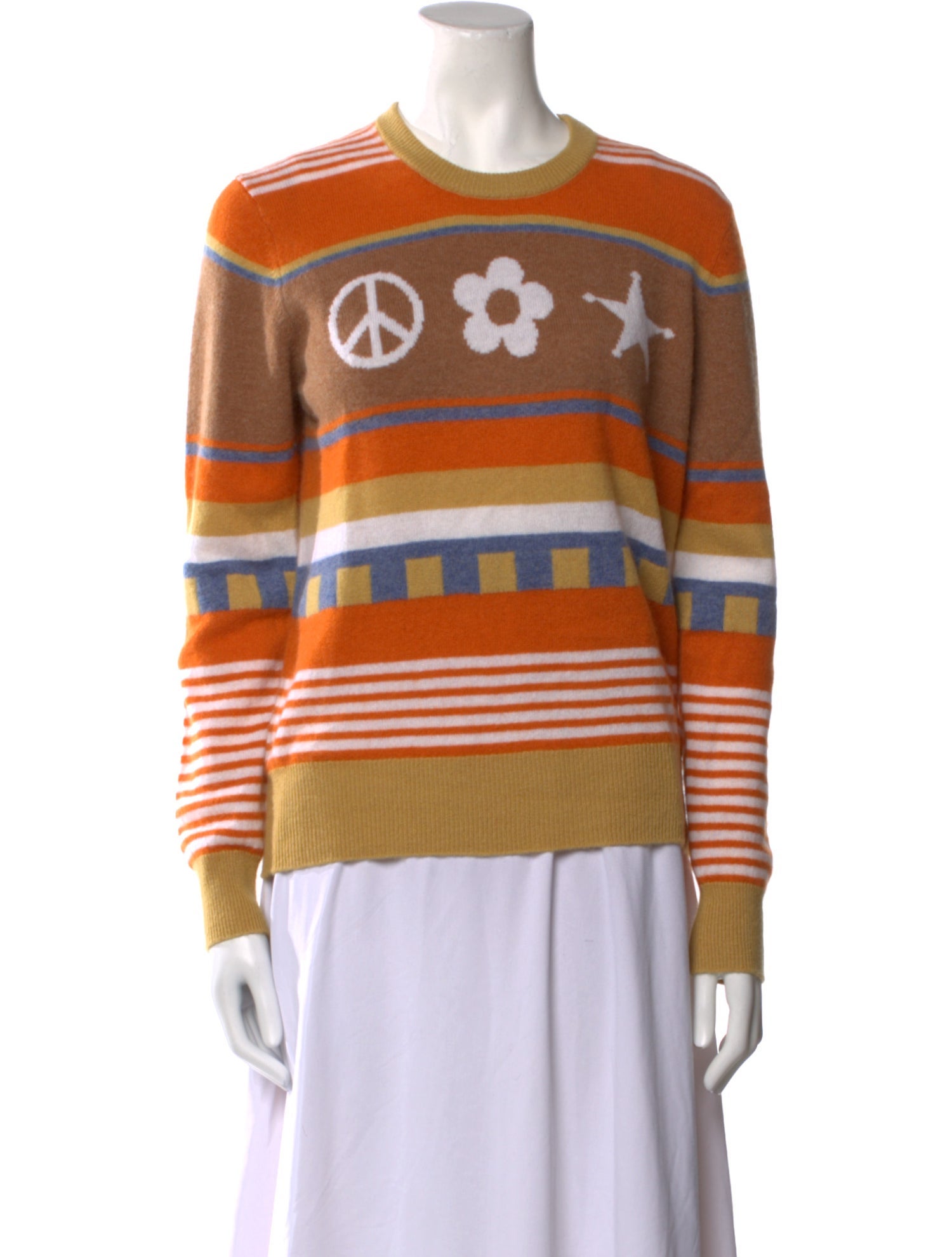 Minnie Rose Cashmere Striped Sweater