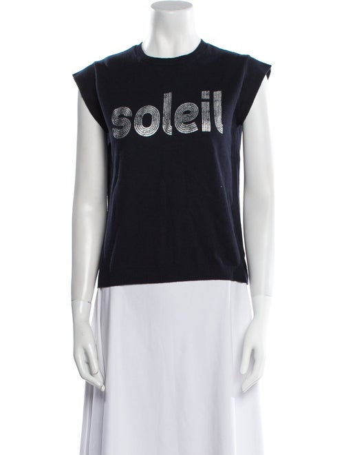 Minnie Rose Graphic Print Crew Neck Sweater