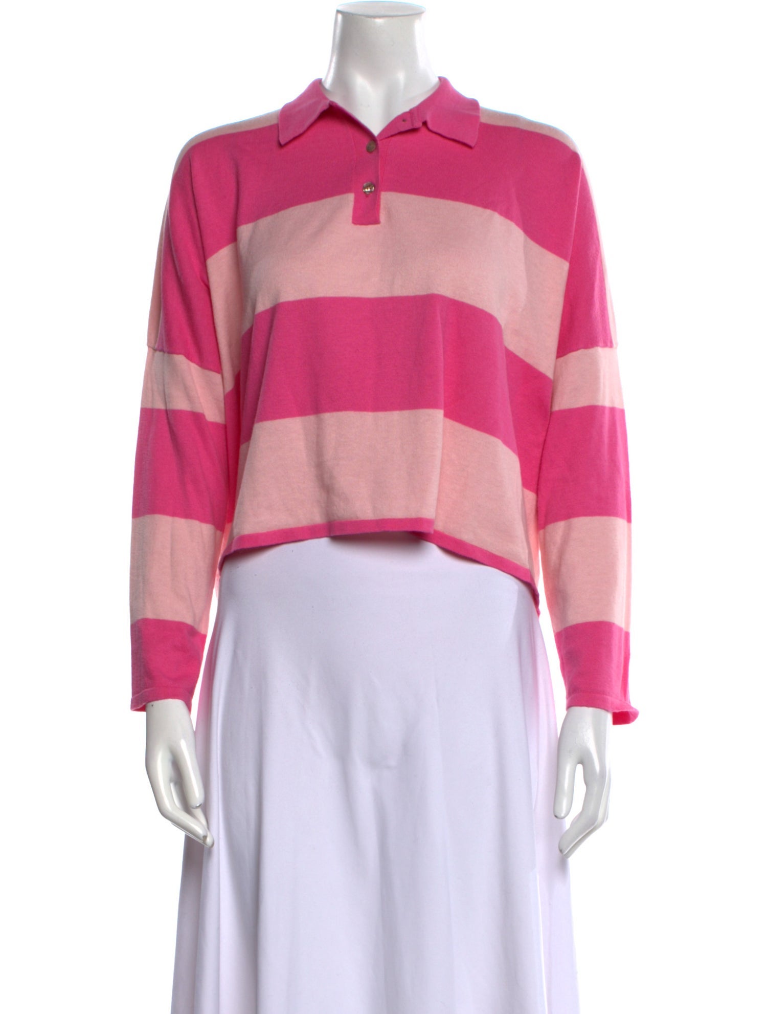 Minnie Rose Striped Crew Neck Sweater