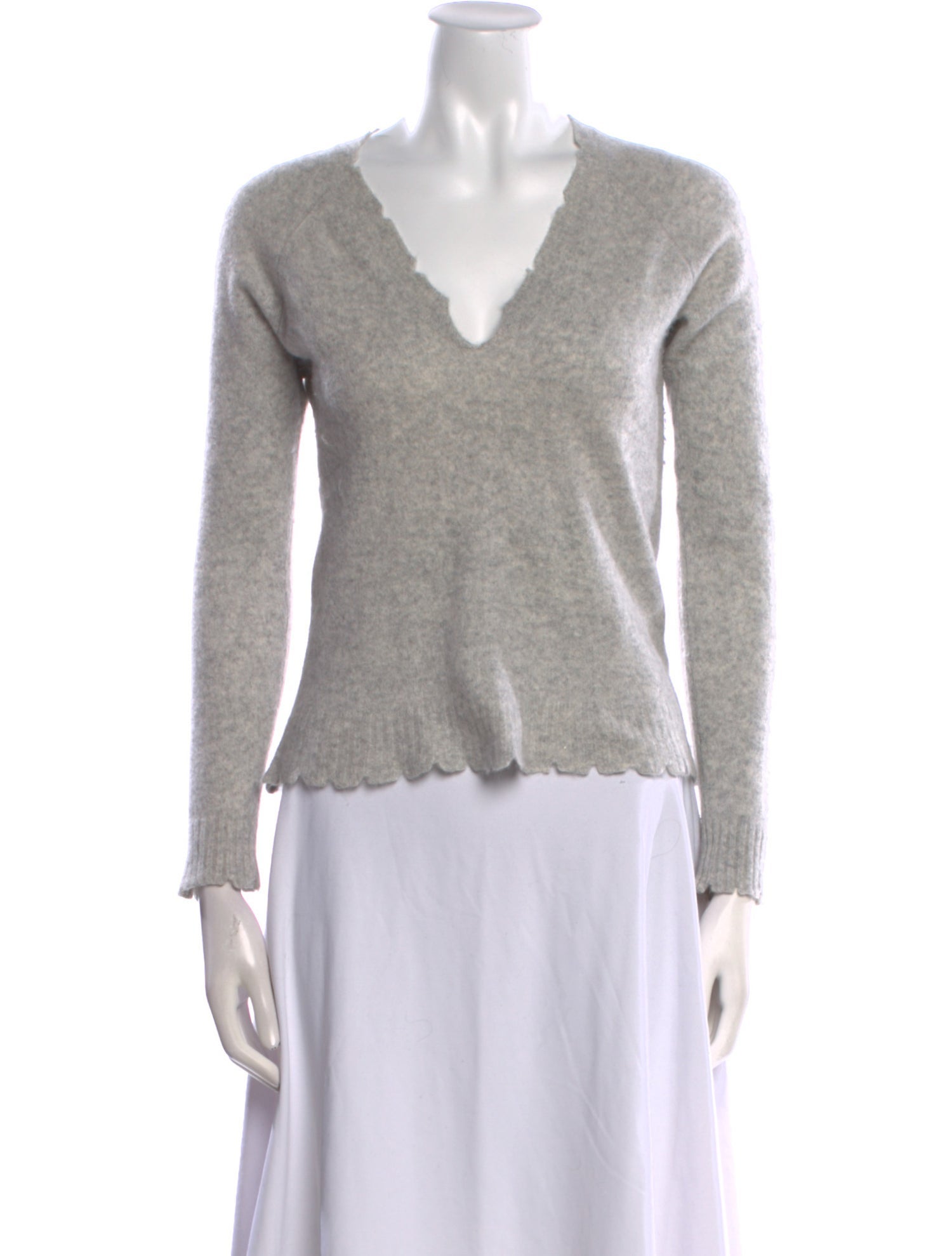 Minnie Rose Cashmere V-Neck Sweater