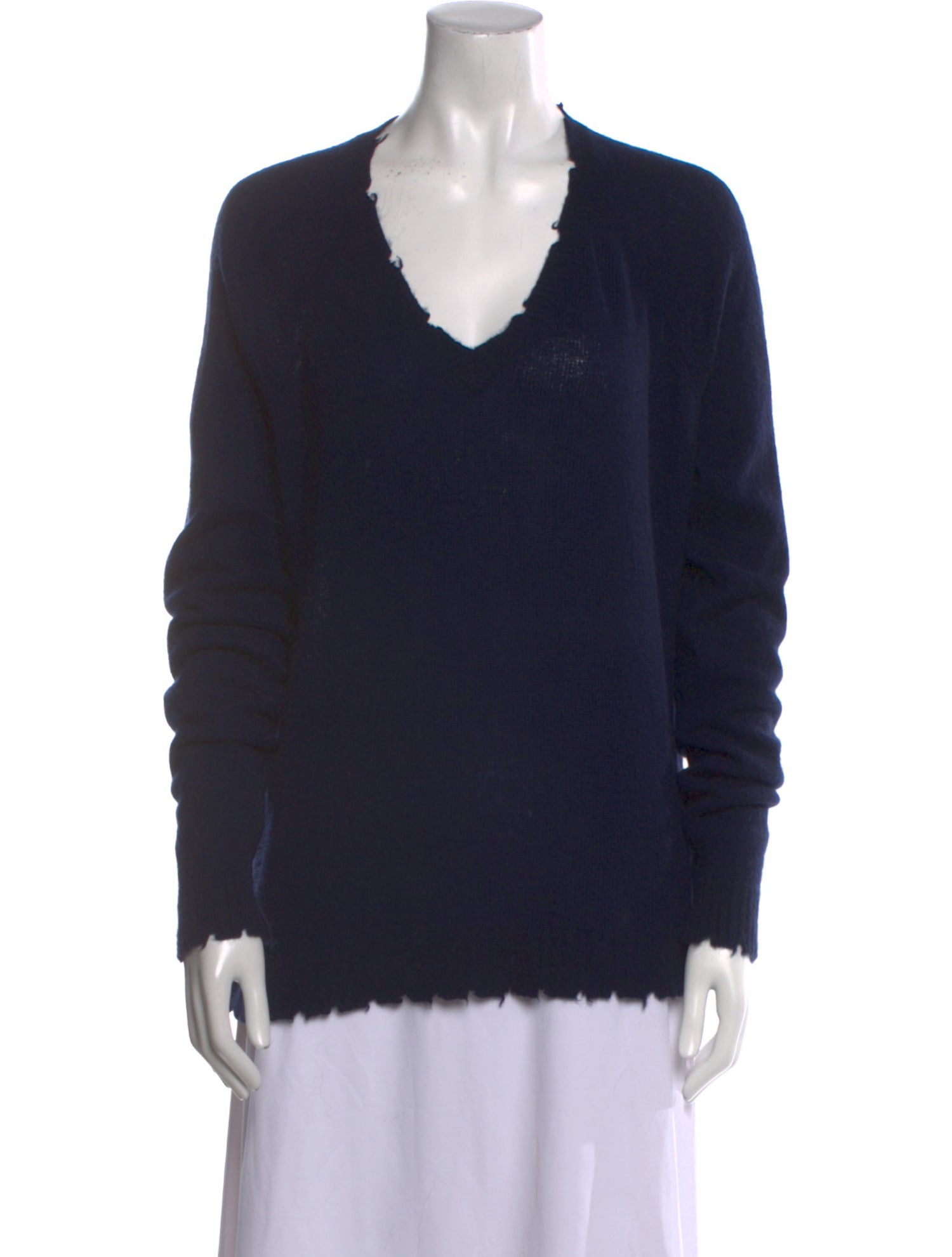 Minnie Rose Cashmere V-Neck Sweater