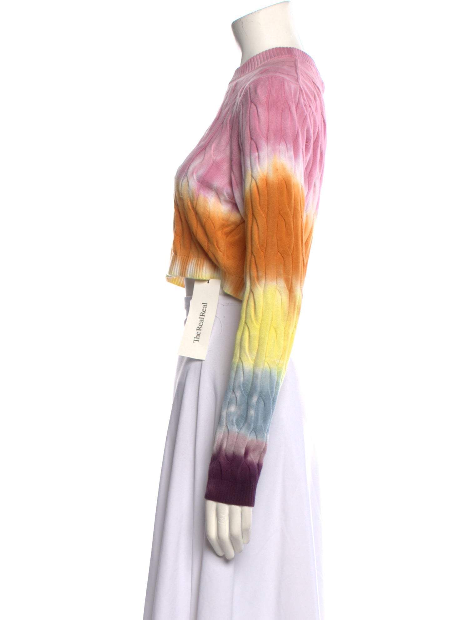 Minnie Rose Tie-Dye Print Crew Neck Sweater