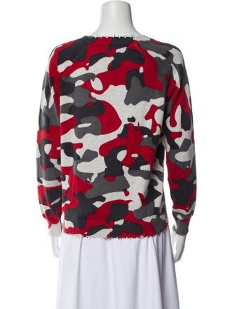 Minnie Rose Printed V-Neck Sweater
