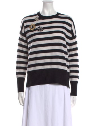 Minnie Rose Cashmere Striped Sweater