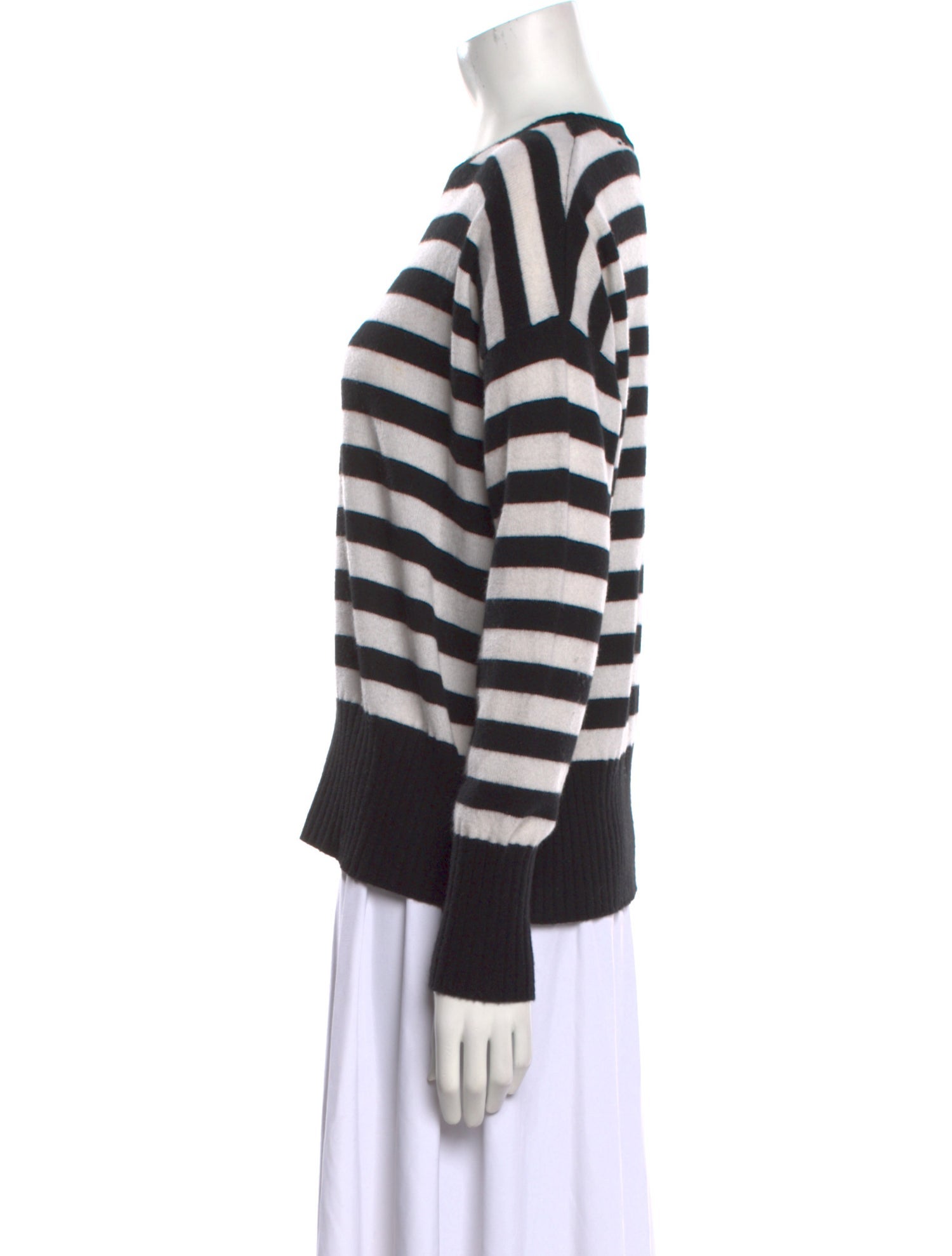 Minnie Rose Cashmere Striped Sweater