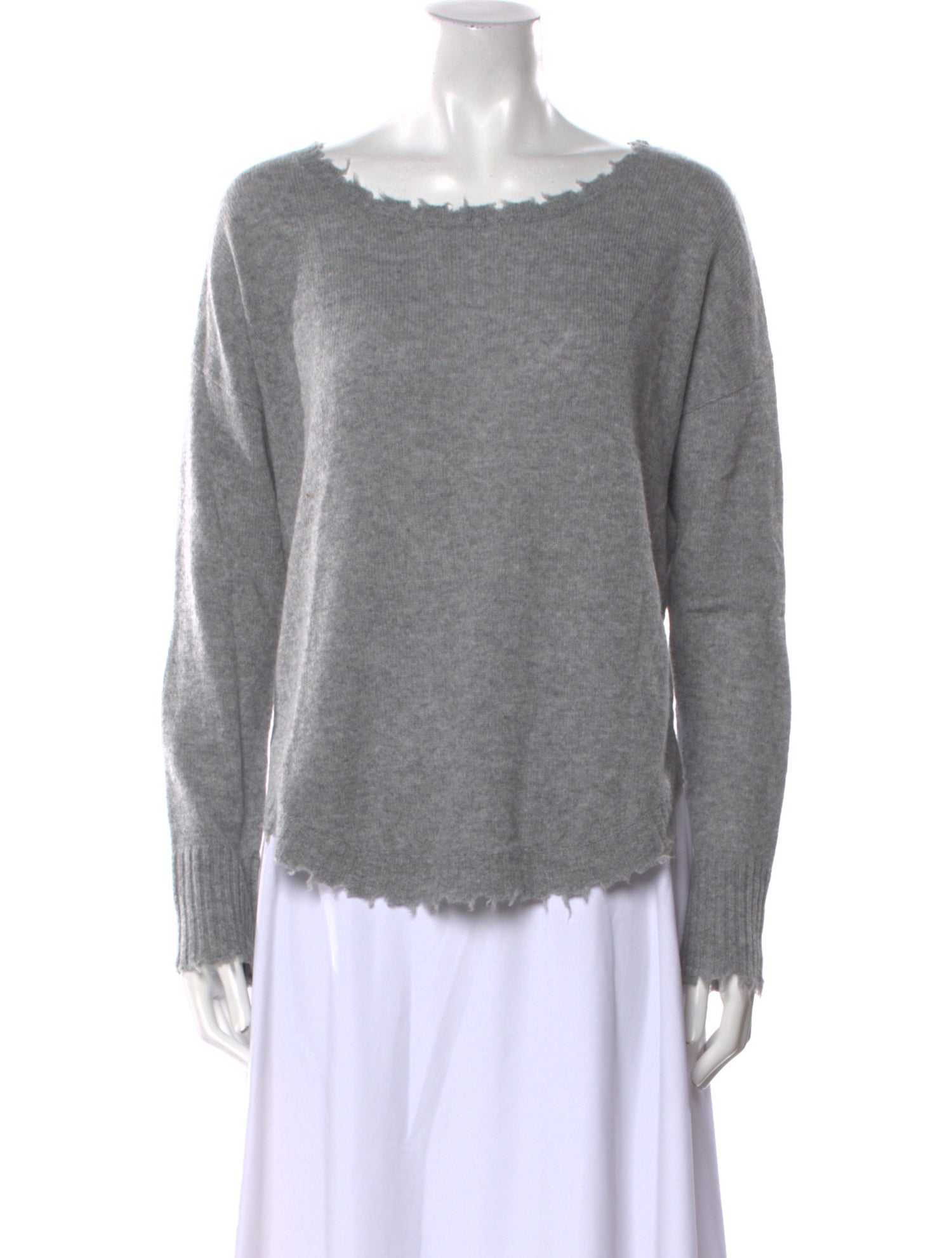Minnie Rose Cashmere Bateau Neckline Sweater