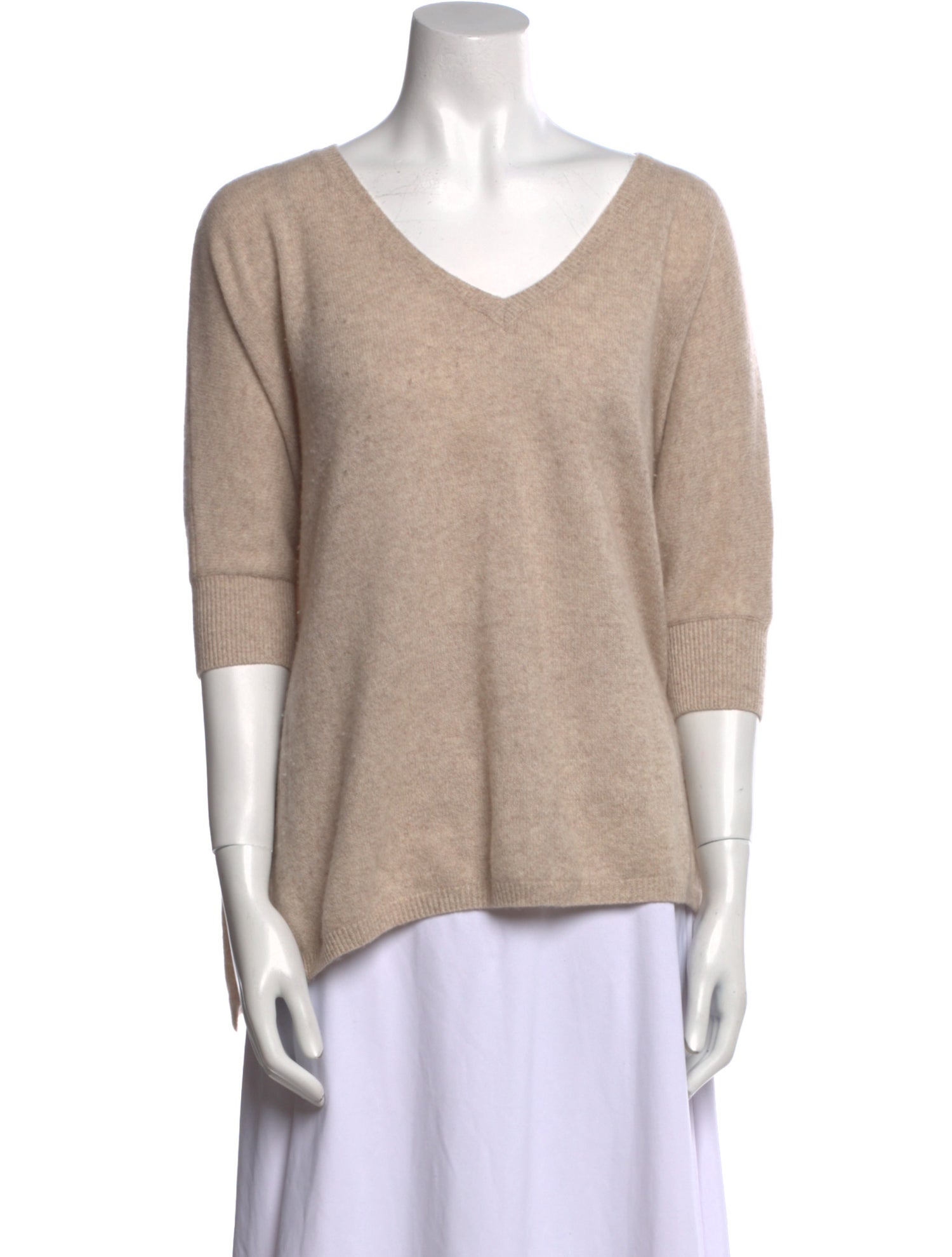 Minnie Rose Cashmere V-Neck Sweater