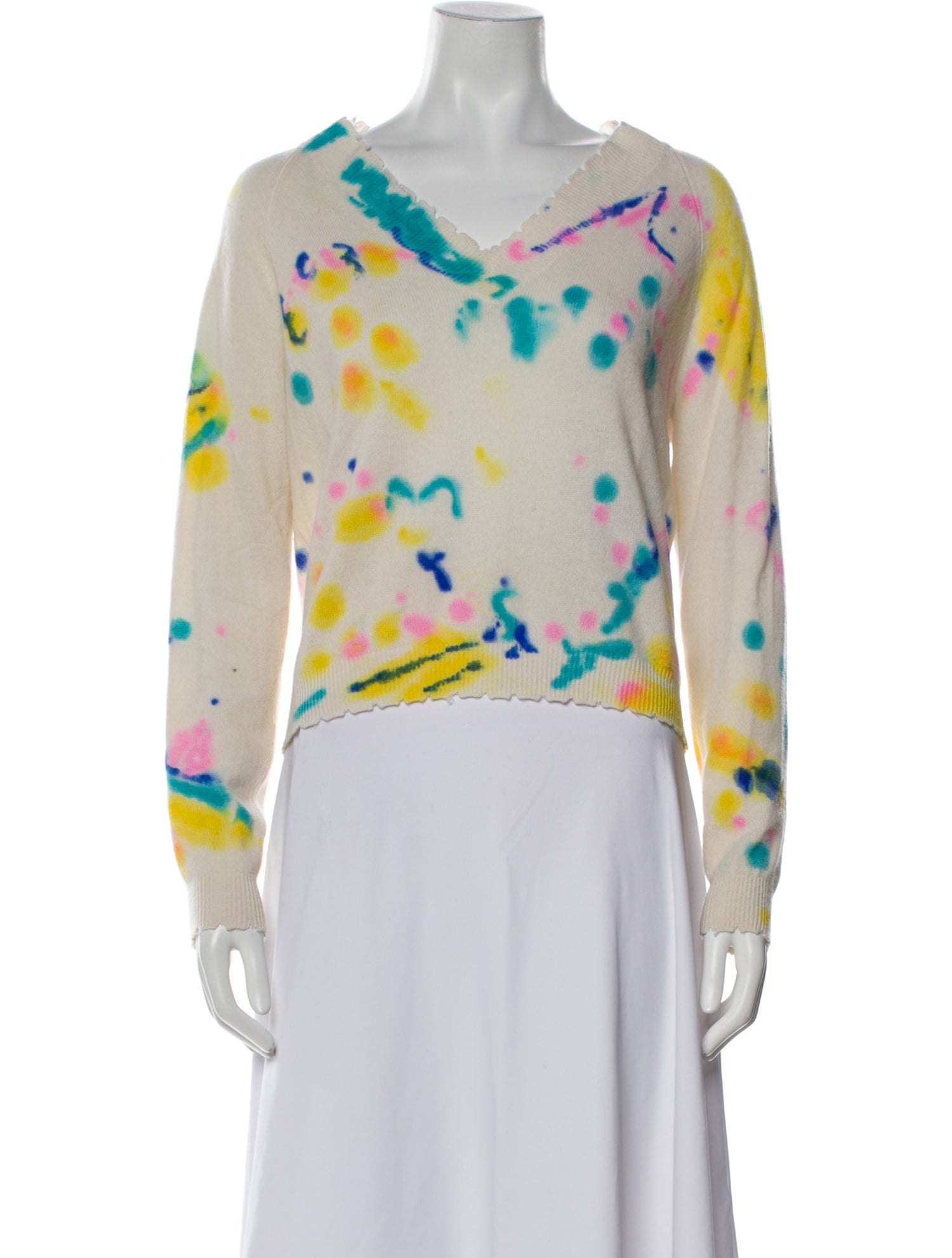 Minnie Rose Cashmere Tie-Dye Print Sweater