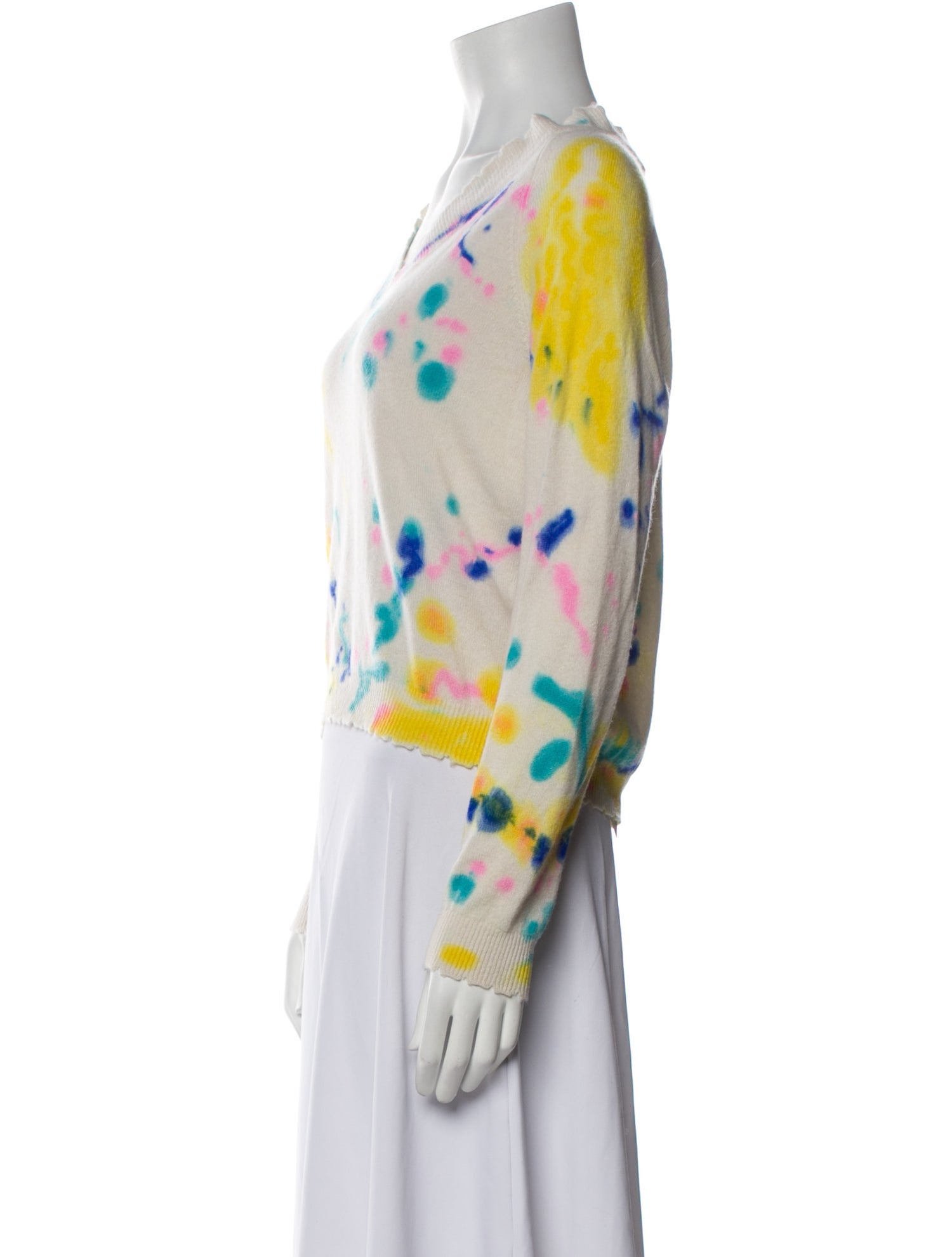 Minnie Rose Cashmere Tie-Dye Print Sweater