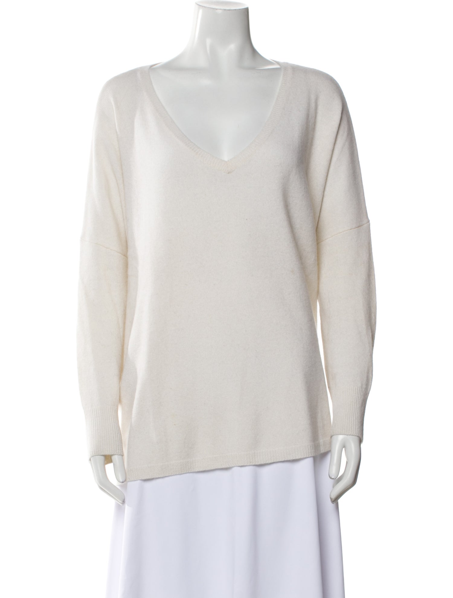 Minnie Rose Cashmere V-Neck Sweater