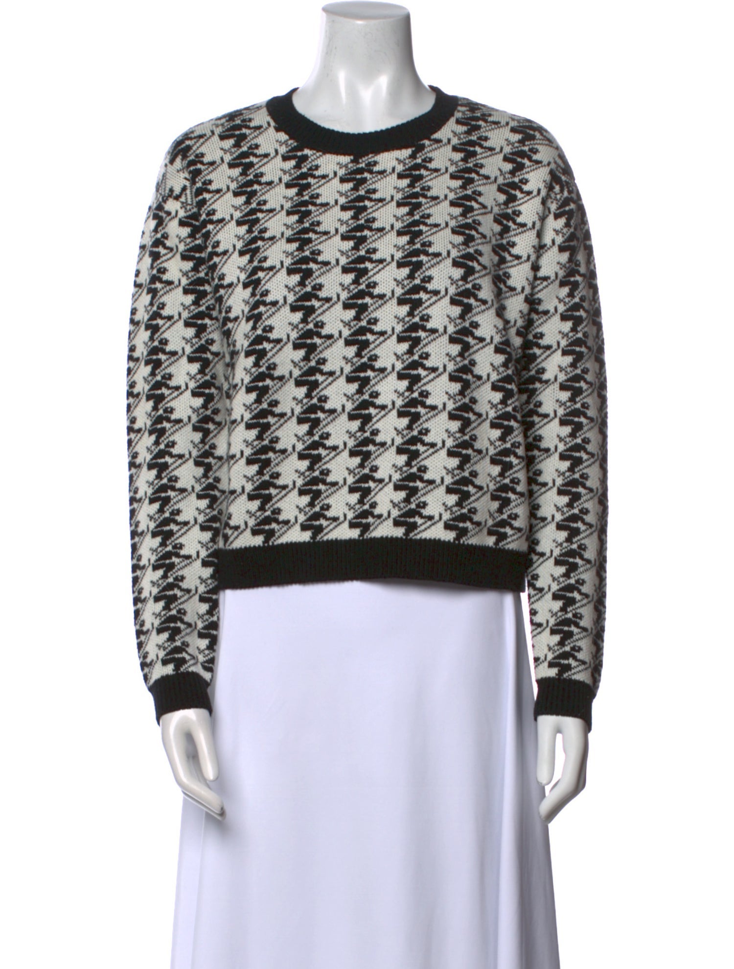 Minnie Rose Printed Crew Neck Sweater