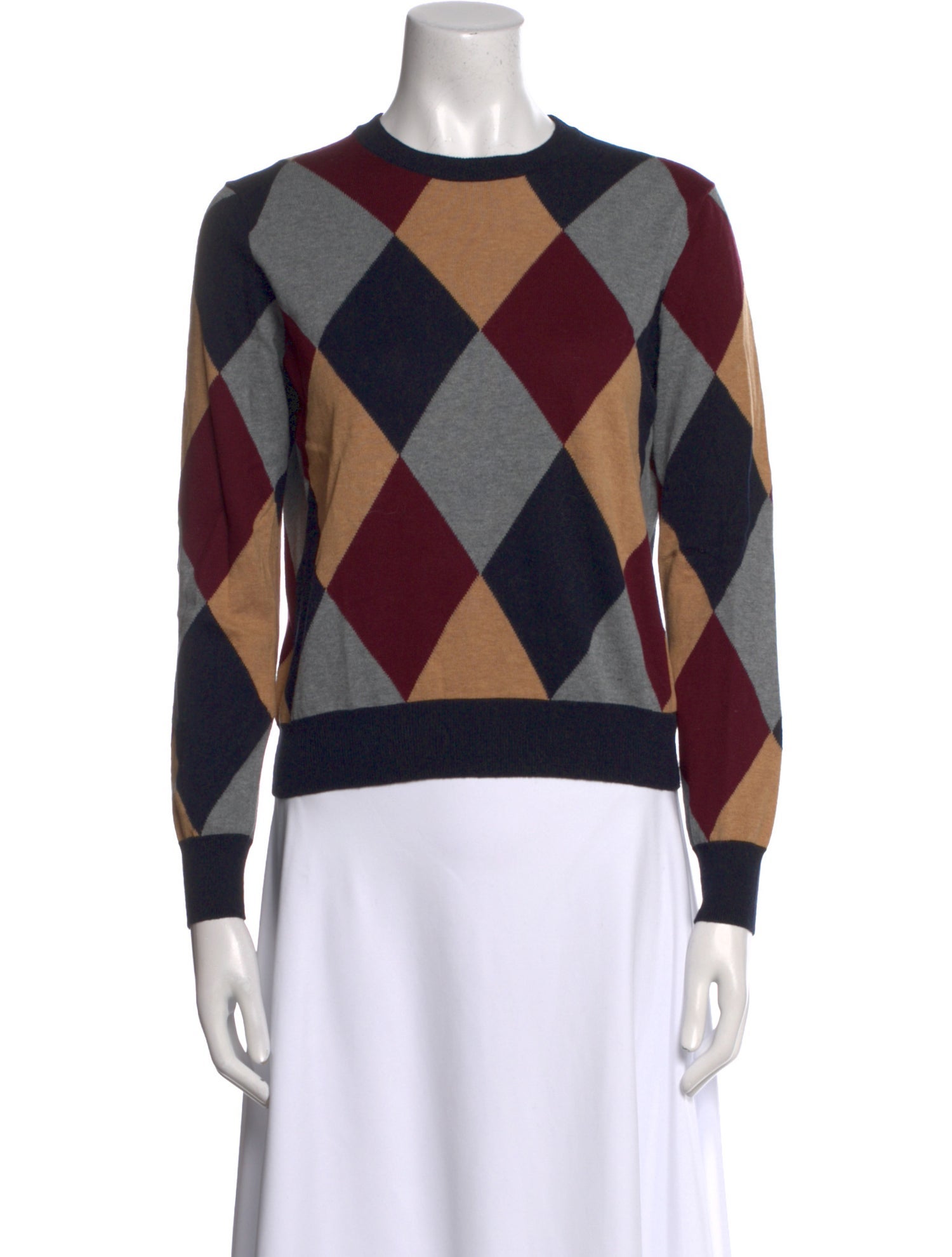 Minnie Rose Printed Crew Neck Sweater