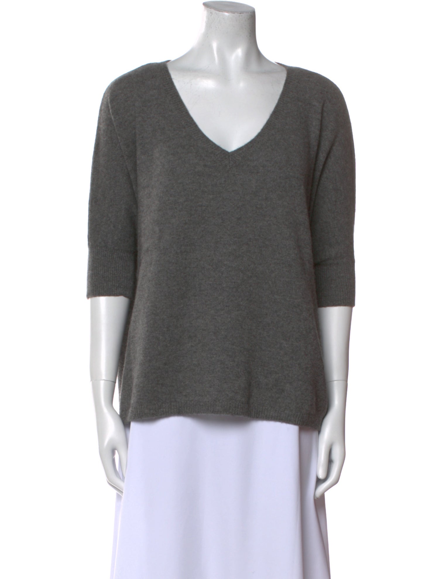 Minnie Rose Cashmere V-Neck Sweater