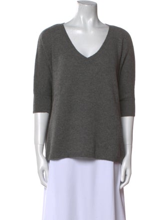 Minnie Rose Cashmere V-Neck Sweater