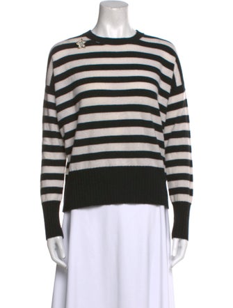 Minnie Rose Cashmere Striped Sweater