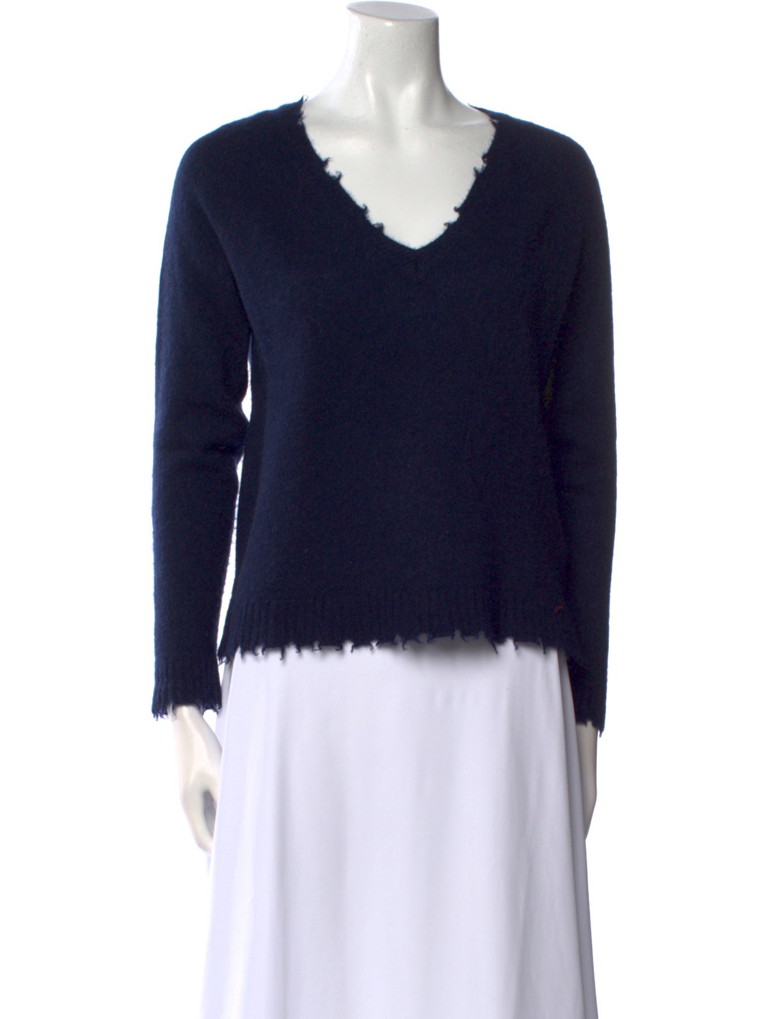 Minnie Rose Cashmere V-Neck Sweater