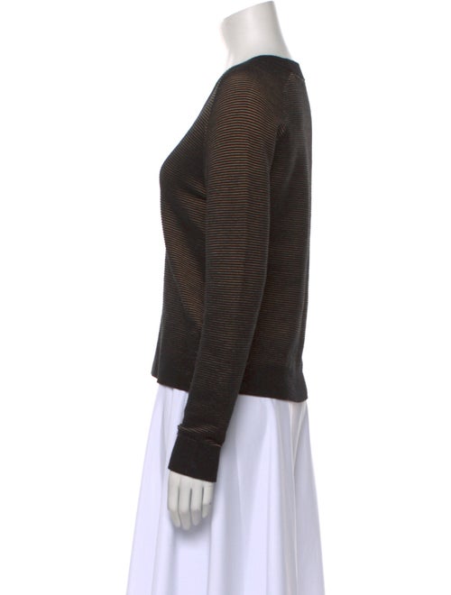 Minnie Rose Striped V-Neck Sweater