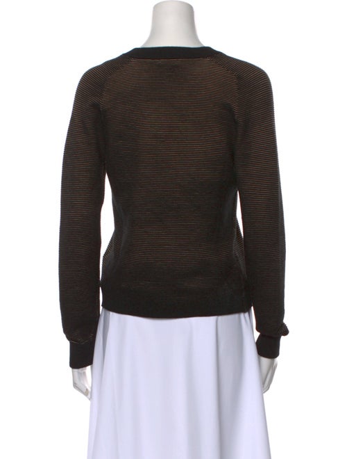 Minnie Rose Striped V-Neck Sweater