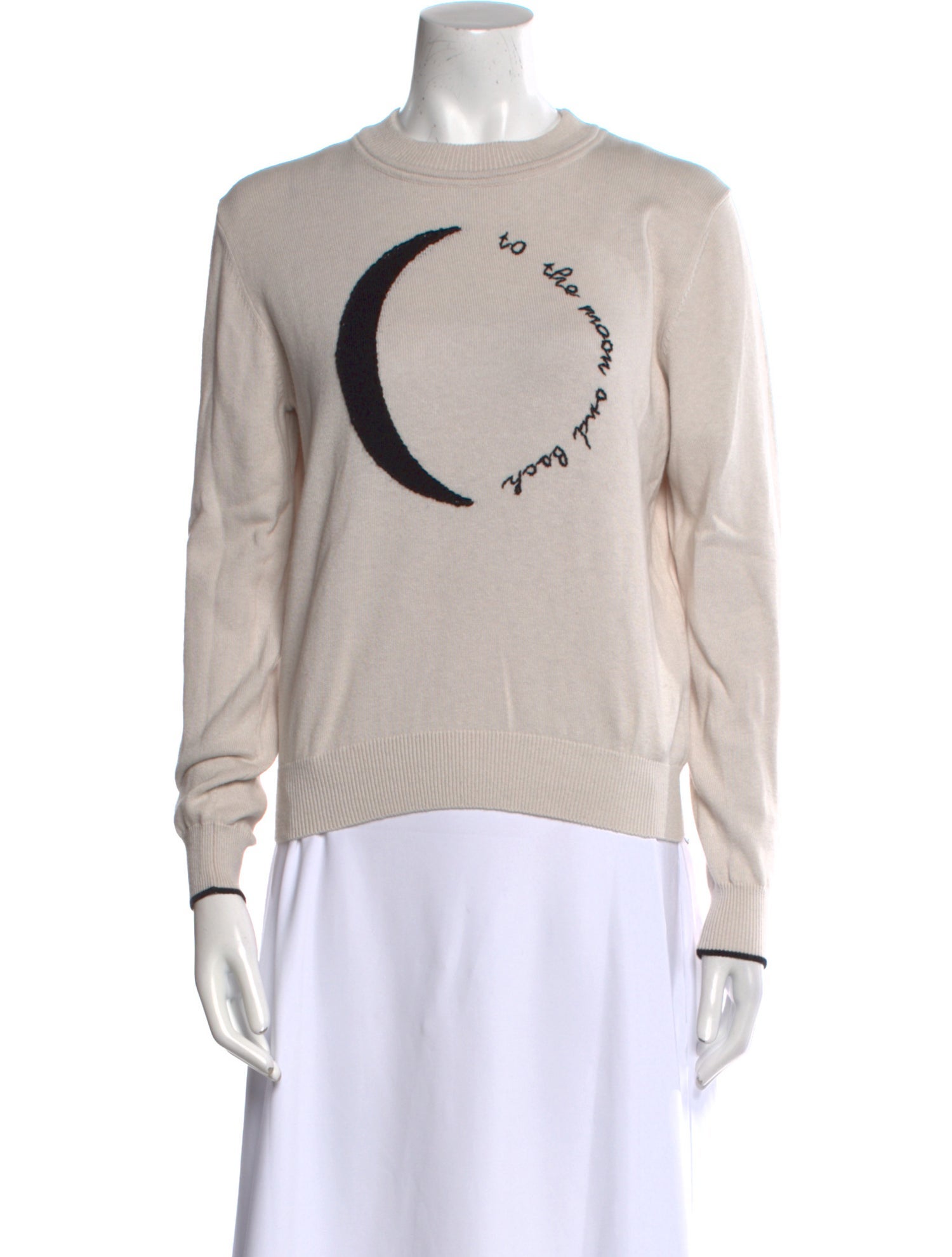 Minnie Rose Graphic Print Crew Neck Sweater