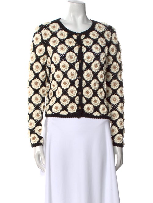 Minnie Rose Printed Crew Neck Sweater