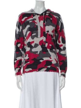 Minnie Rose Cashmere Printed Sweater