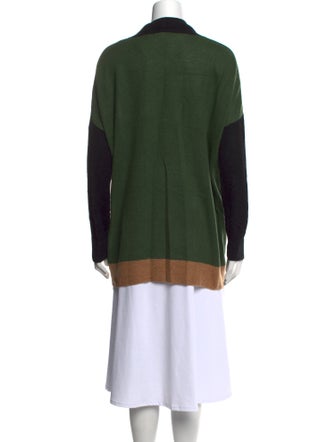 Minnie Rose Cashmere Colorblock Pattern Sweater