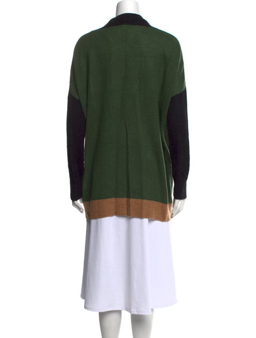 Minnie Rose Cashmere Colorblock Pattern Sweater