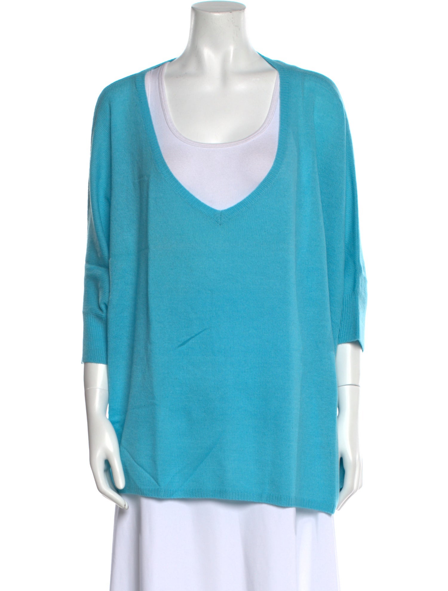 Minnie Rose Cashmere V-Neck Sweater w/ Tags