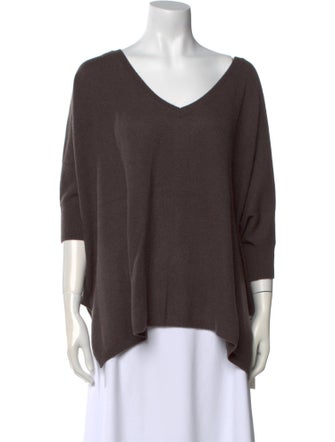 Minnie Rose Cashmere V-Neck Sweater