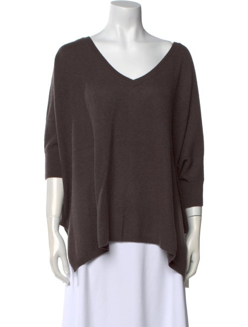 Minnie Rose Cashmere V-Neck Sweater