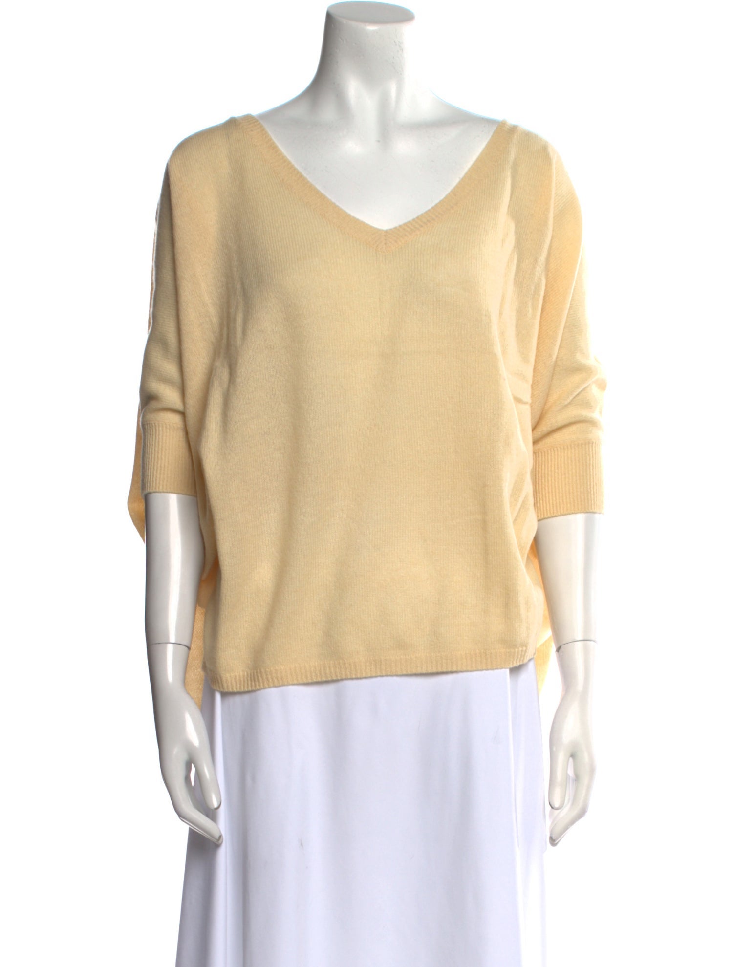 Minnie Rose Cashmere V-Neck Sweater