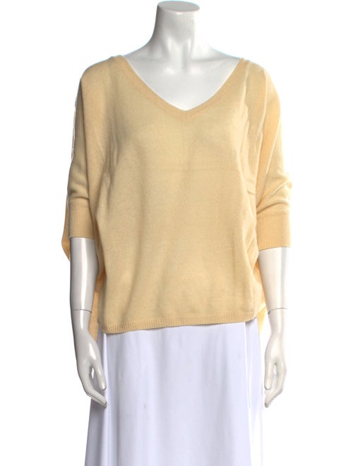 Minnie Rose Cashmere V-Neck Sweater