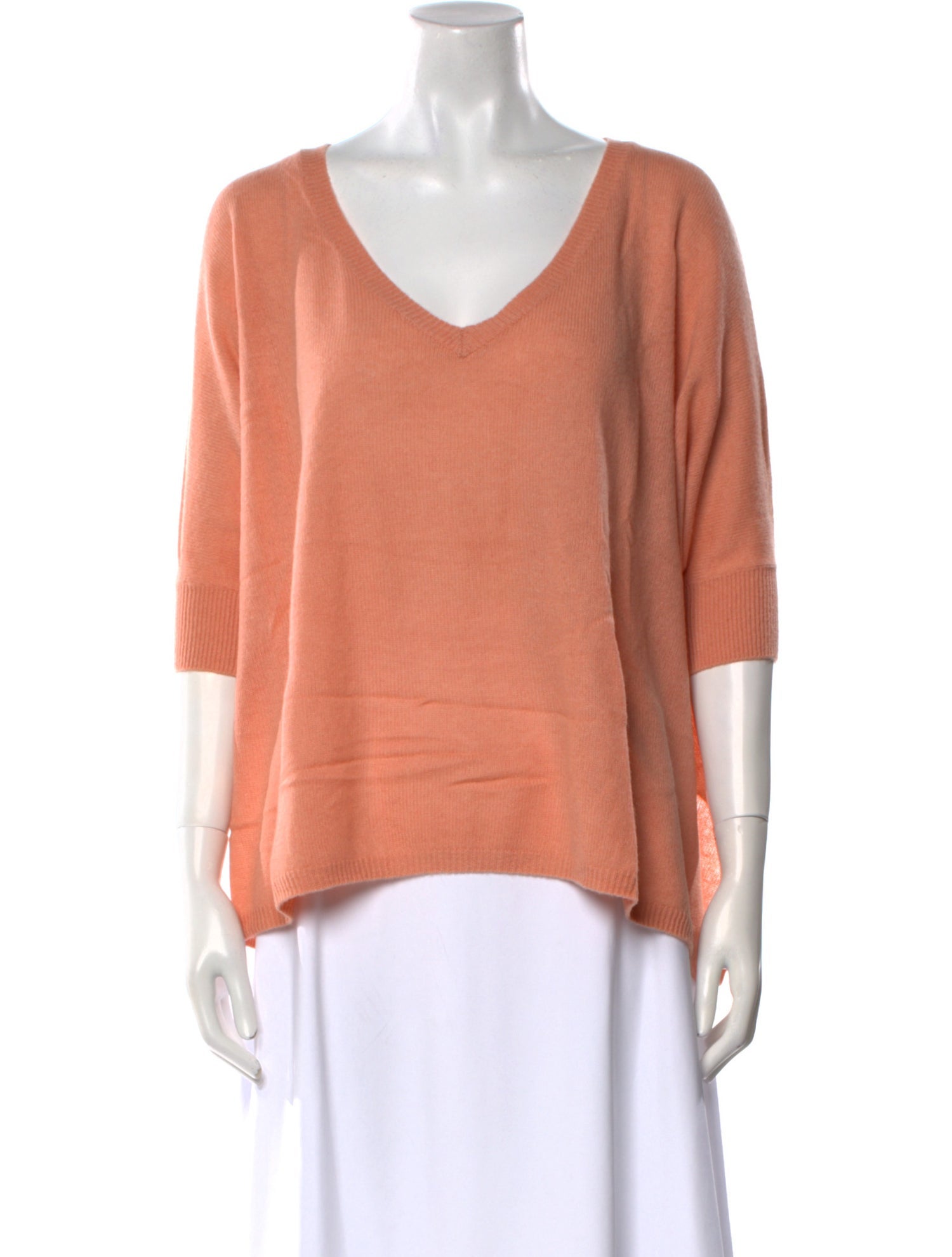 Minnie Rose Cashmere V-Neck Sweater