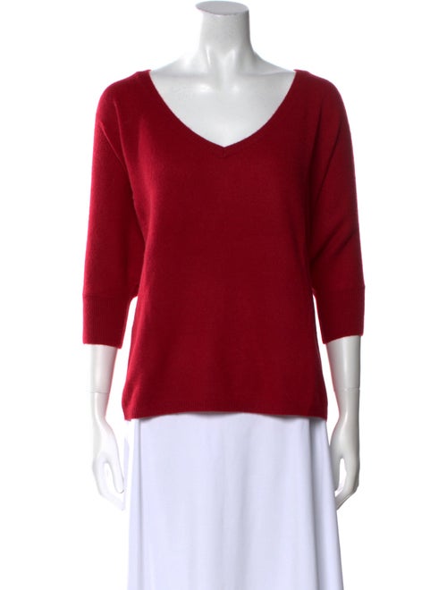 Minnie Rose Cashmere V-Neck Sweater