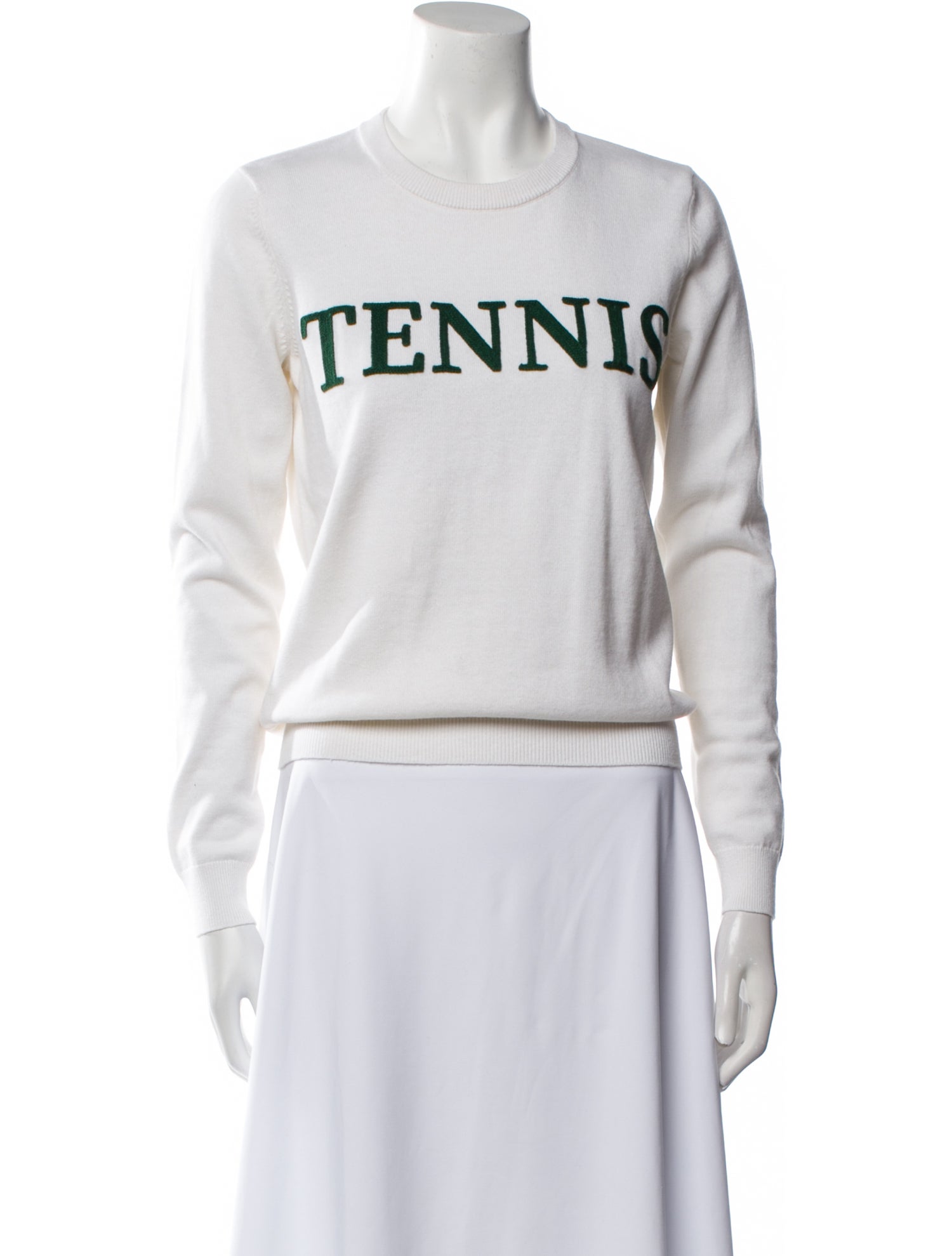 Minnie Rose Graphic Print Scoop Neck Sweater