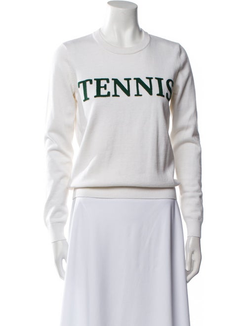 Minnie Rose Graphic Print Scoop Neck Sweater