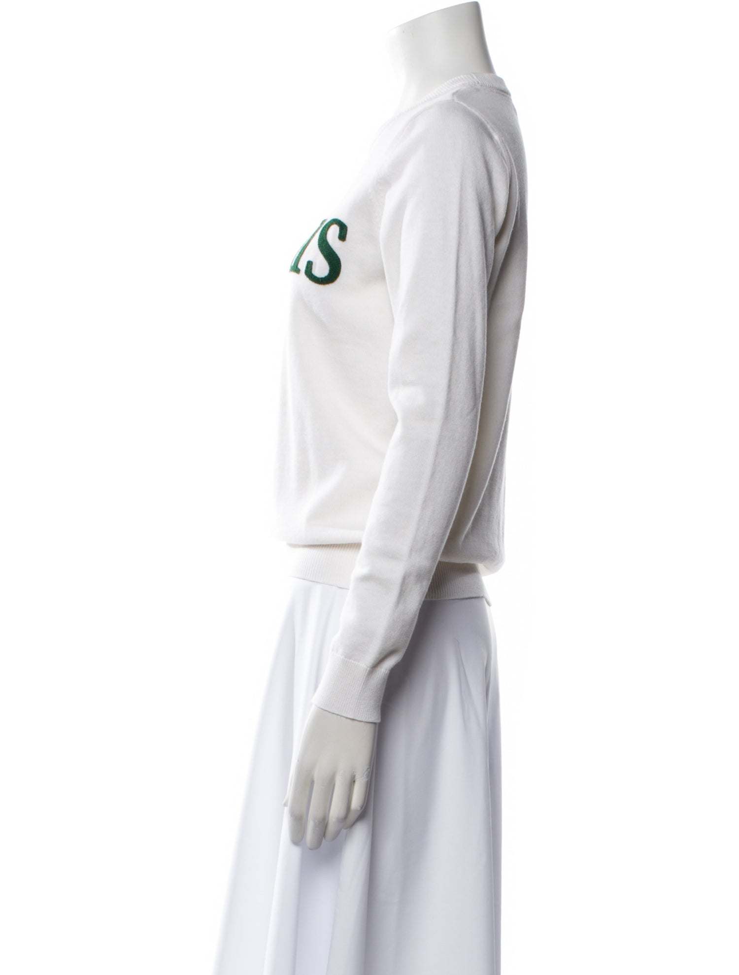 Minnie Rose Graphic Print Scoop Neck Sweater