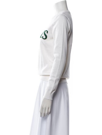 Minnie Rose Graphic Print Scoop Neck Sweater