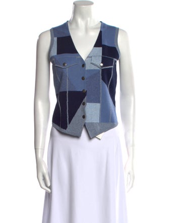 Minnie Rose Plaid Print V-Neck Sweater