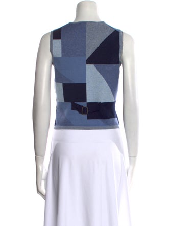 Minnie Rose Plaid Print V-Neck Sweater