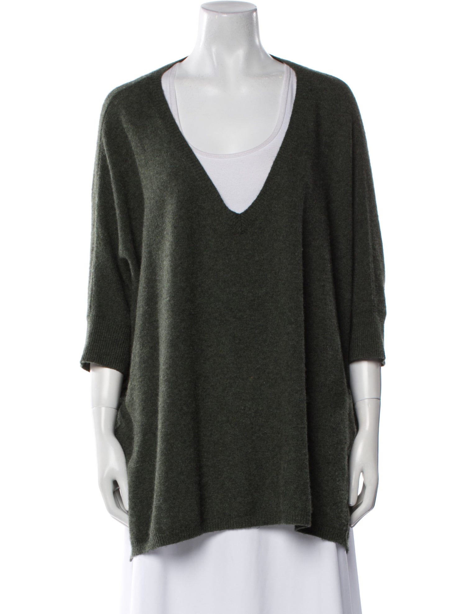 Minnie Rose Cashmere V-Neck Sweater