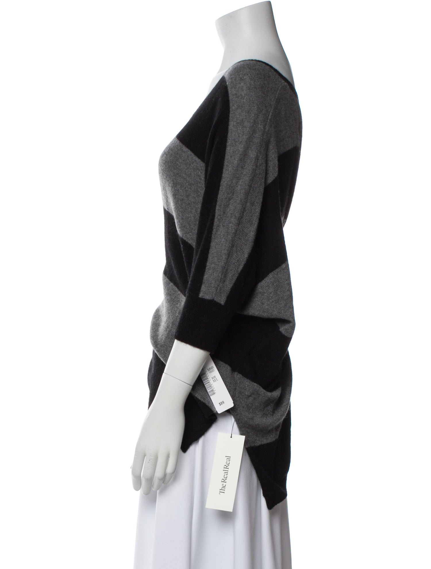 Minnie Rose Cashmere Striped Sweater