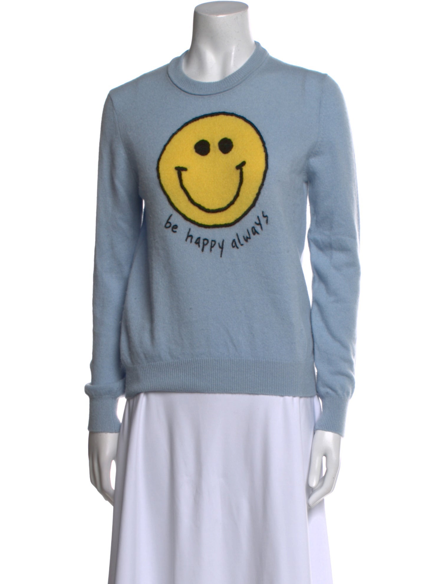 Minnie Rose Cashmere Graphic Print Sweater