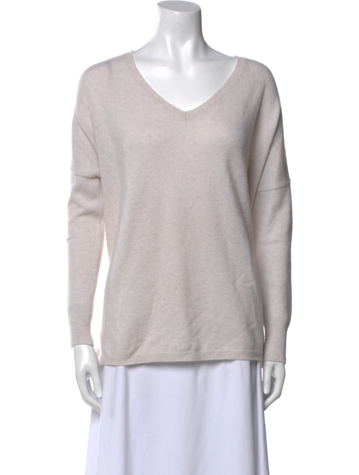 Minnie Rose Cashmere V-Neck Sweater