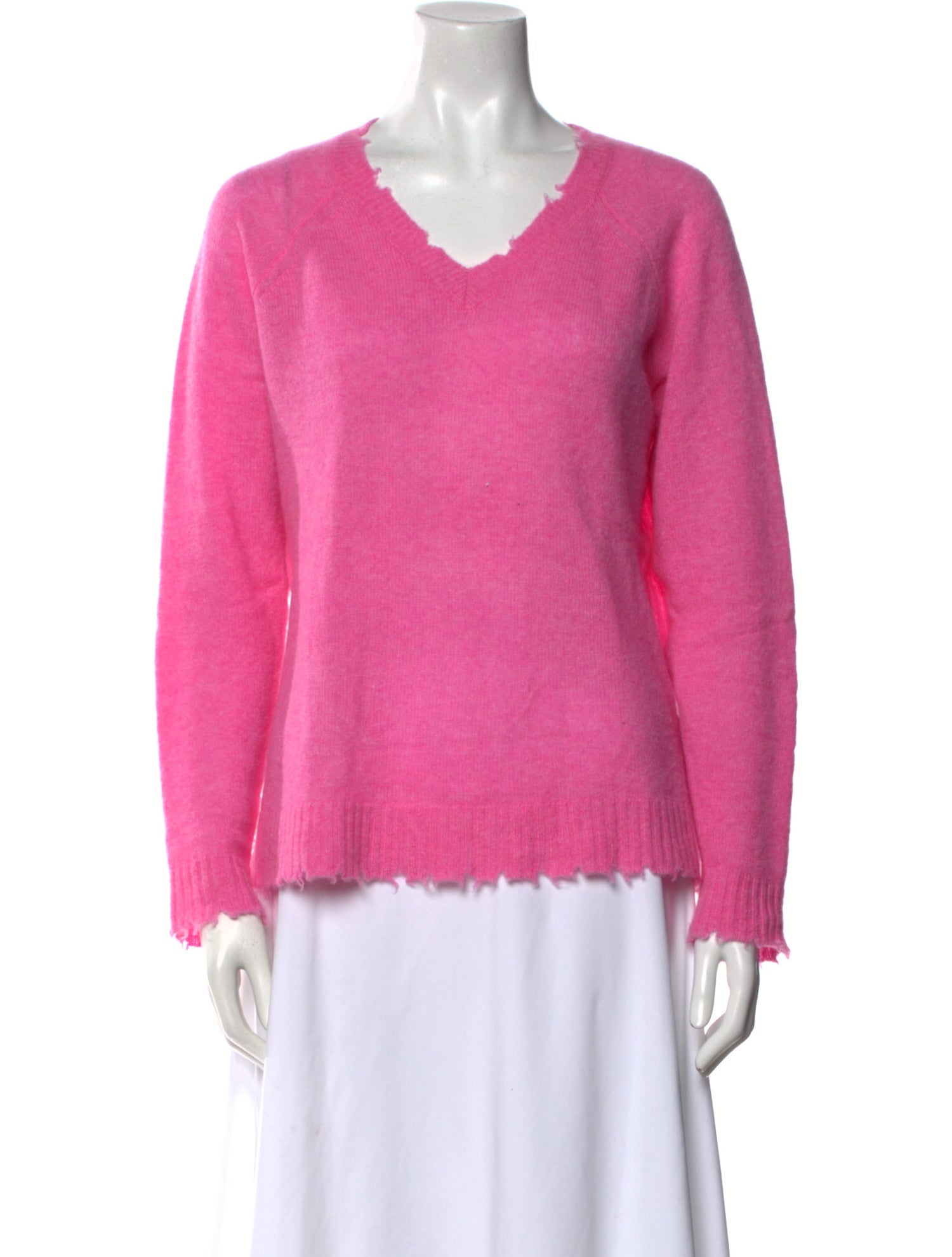 Minnie Rose Cashmere V-Neck Sweater