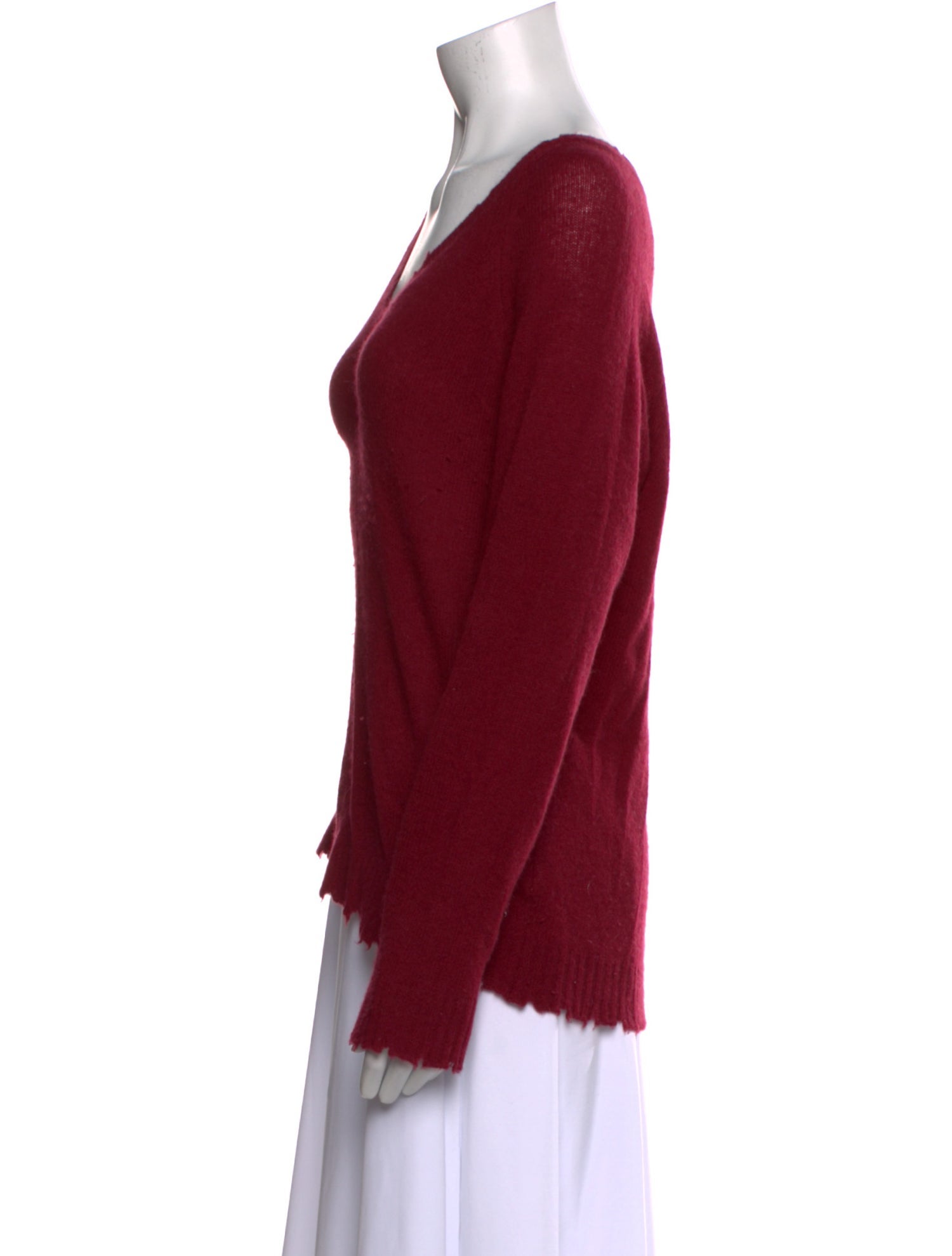 Minnie Rose Cashmere V-Neck Sweater