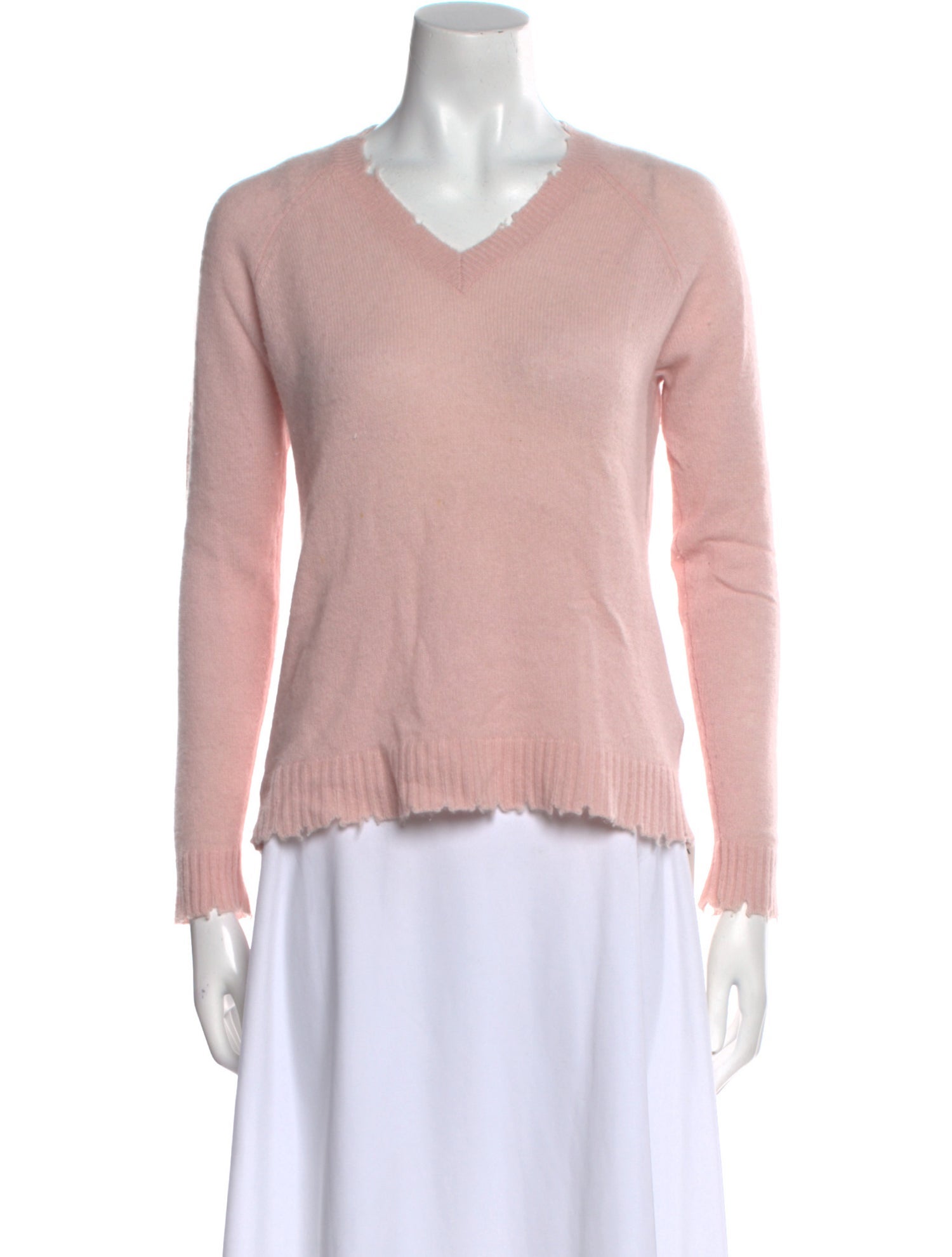 Minnie Rose Cashmere V-Neck Sweater