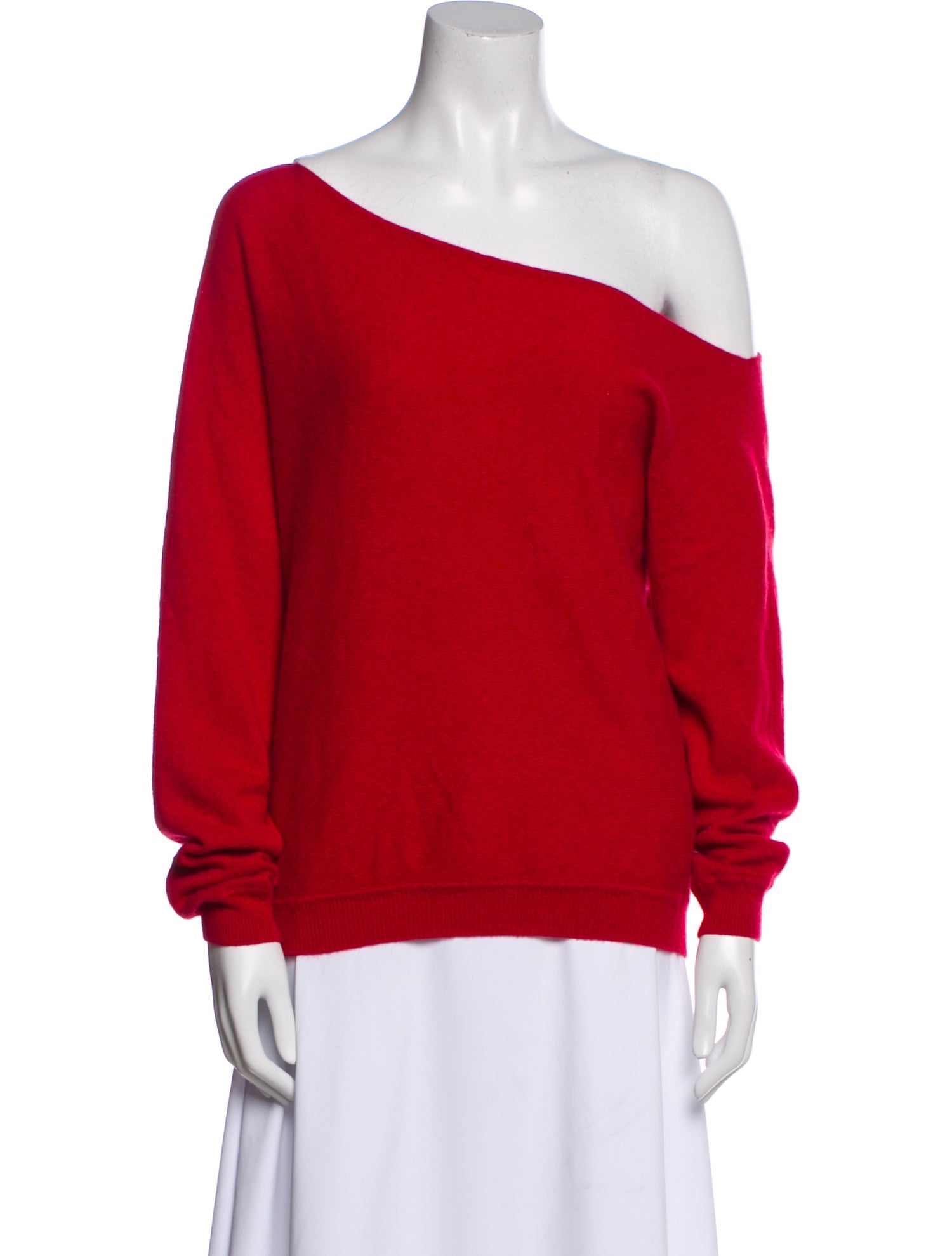 Minnie Rose Cashmere One-Shoulder Sweater
