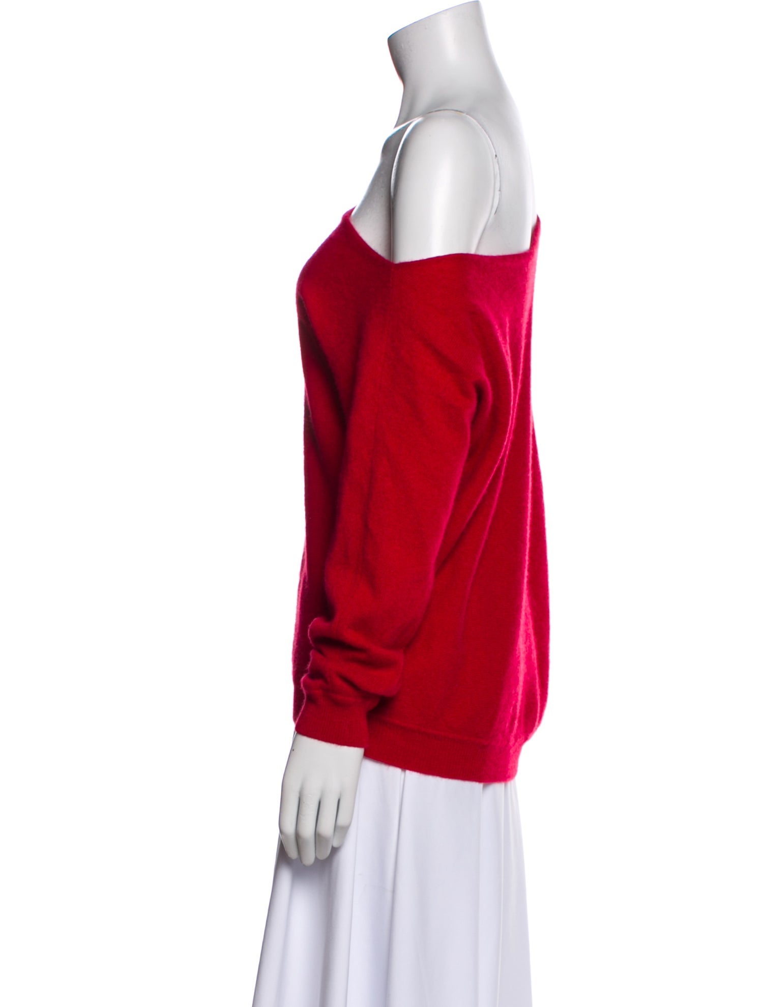 Minnie Rose Cashmere One-Shoulder Sweater