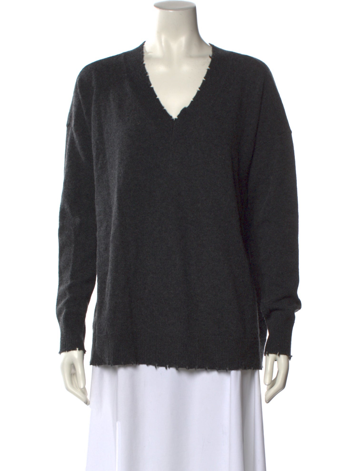 Minnie Rose Cashmere V-Neck Sweater